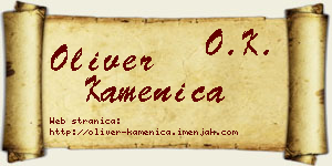 Oliver Kamenica vizit kartica